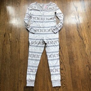 3/$10 Winter Fox Snowflake Stretch Cotton Patterned Onesie Pajamas